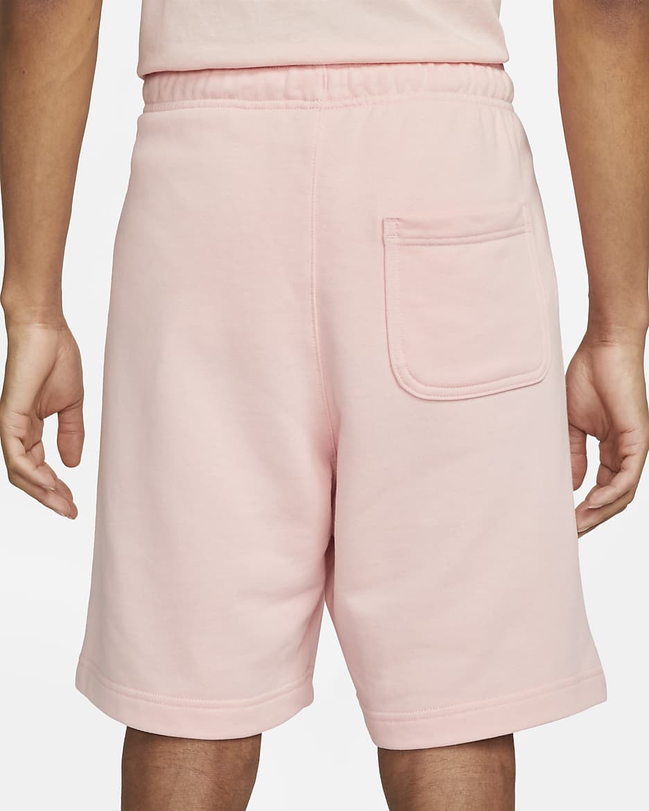 Nike club fleece shorts pink best sale